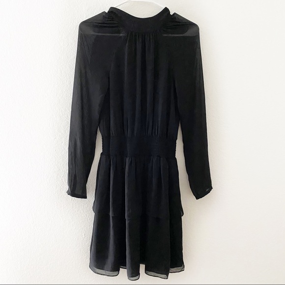 (NWT) Rebecca Minkoff | Zaykee Blouse Black Dress - Picture 2 of 12